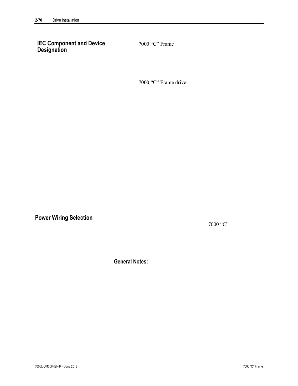 Power wiring selection, Iec component and device designation | Rockwell Automation 7000L PowerFlex Medium Voltage AC Drive (C Frame) - Classic Control User Manual | Page 106 / 563
