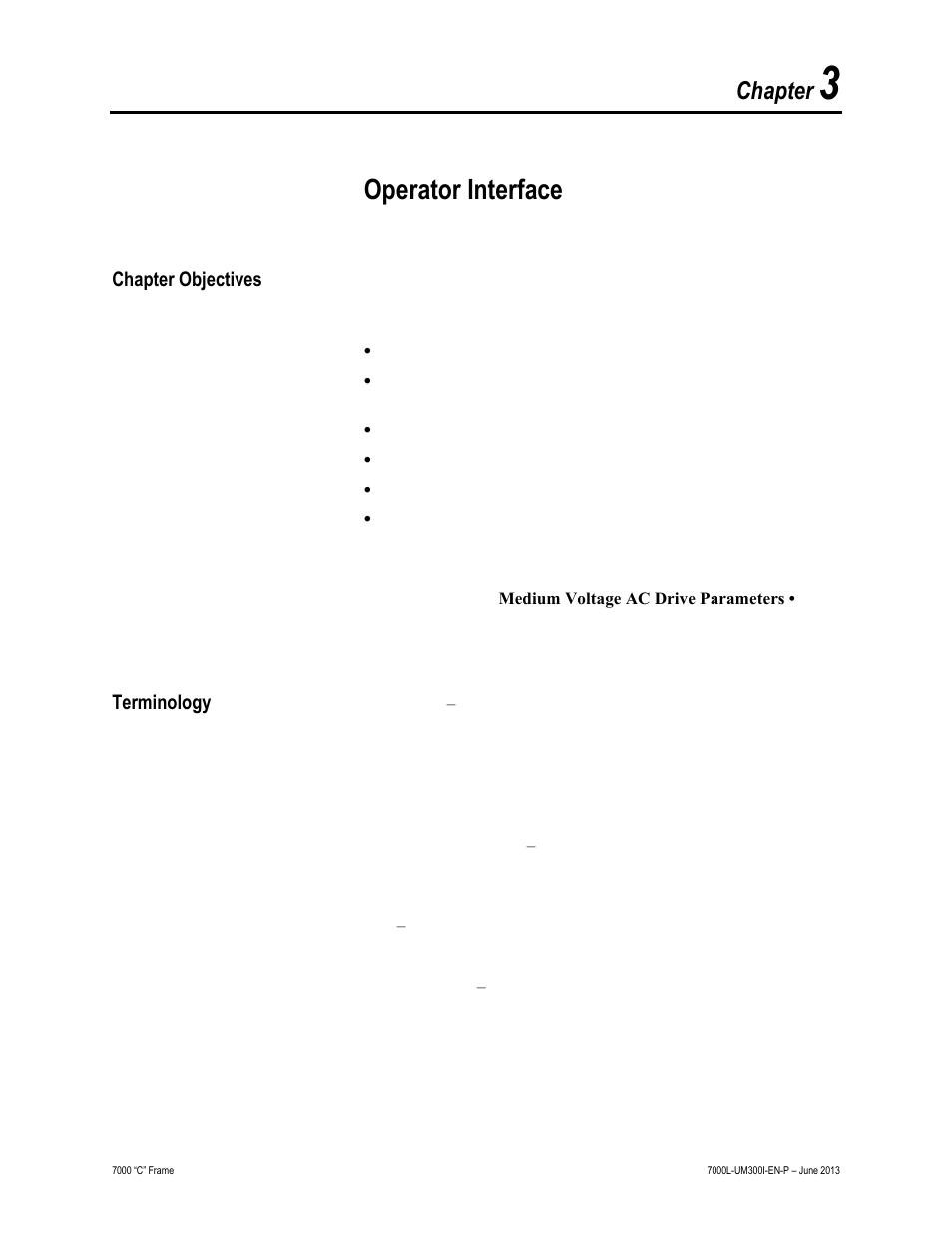 Operator interface, Chapter | Rockwell Automation 7000L PowerFlex Medium Voltage AC Drive (C Frame) - Classic Control User Manual | Page 123 / 563