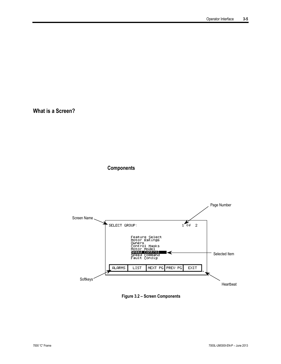 What is a screen | Rockwell Automation 7000L PowerFlex Medium Voltage AC Drive (C Frame) - Classic Control User Manual | Page 127 / 563