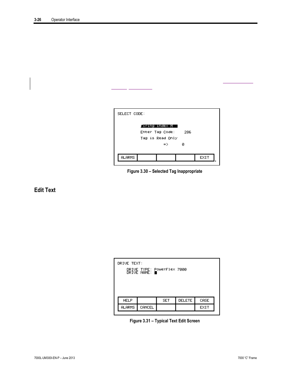 Edit text | Rockwell Automation 7000L PowerFlex Medium Voltage AC Drive (C Frame) - Classic Control User Manual | Page 148 / 563