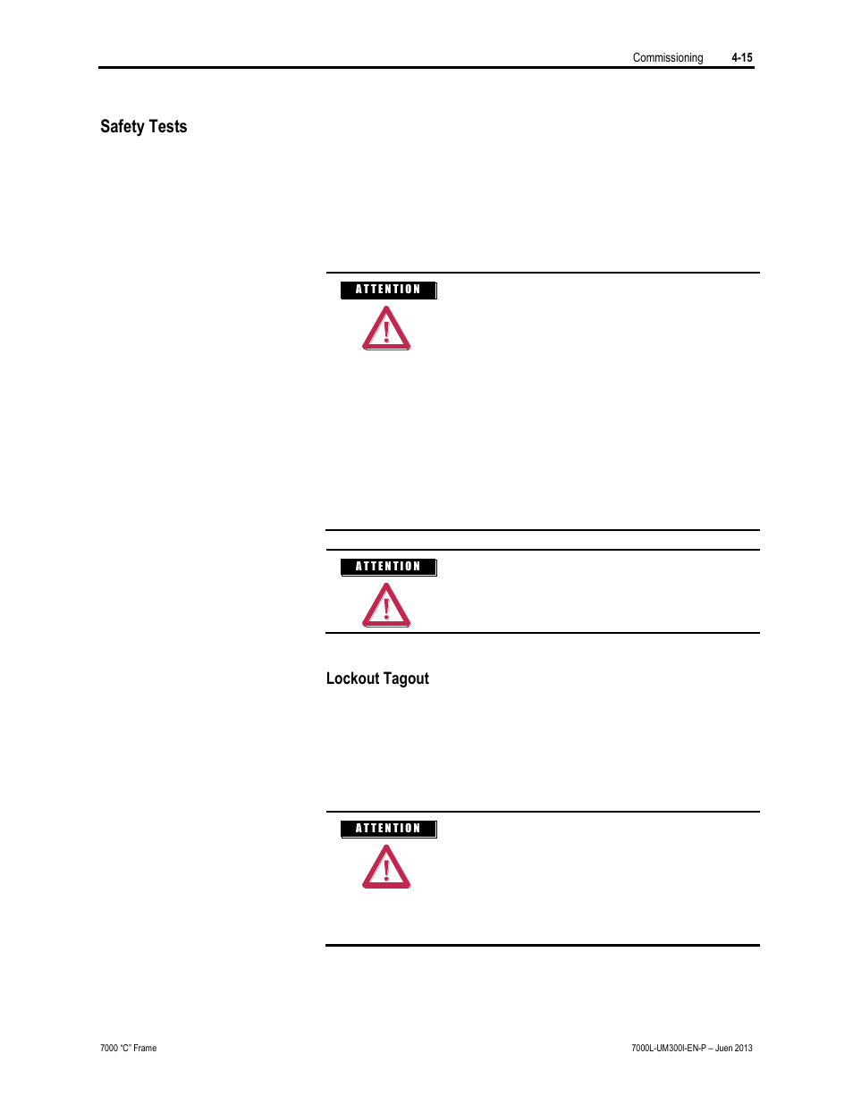Safety tests | Rockwell Automation 7000L PowerFlex Medium Voltage AC Drive (C Frame) - Classic Control User Manual | Page 220 / 563