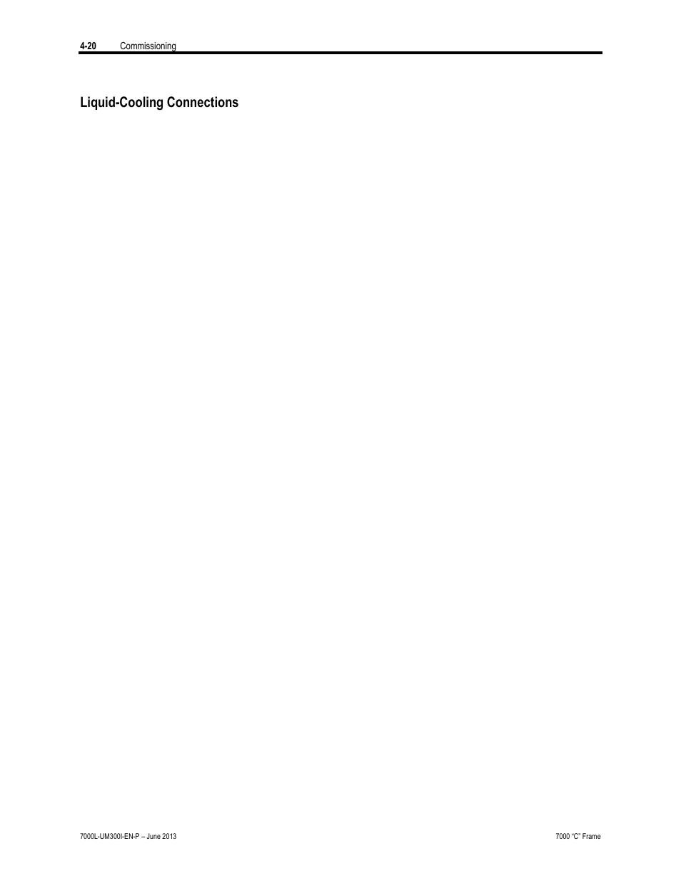 Liquid-cooling connections | Rockwell Automation 7000L PowerFlex Medium Voltage AC Drive (C Frame) - Classic Control User Manual | Page 225 / 563