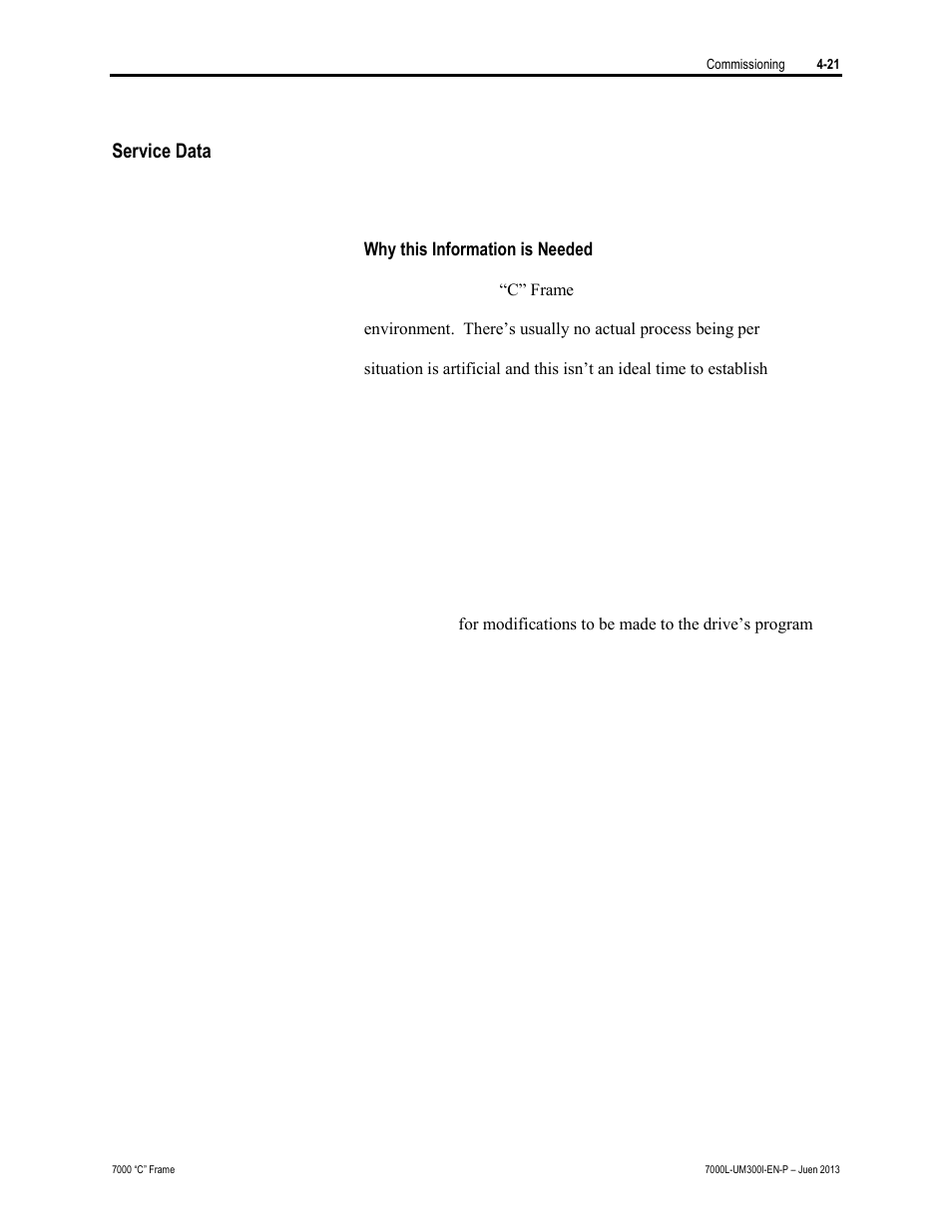 Service data | Rockwell Automation 7000L PowerFlex Medium Voltage AC Drive (C Frame) - Classic Control User Manual | Page 226 / 563