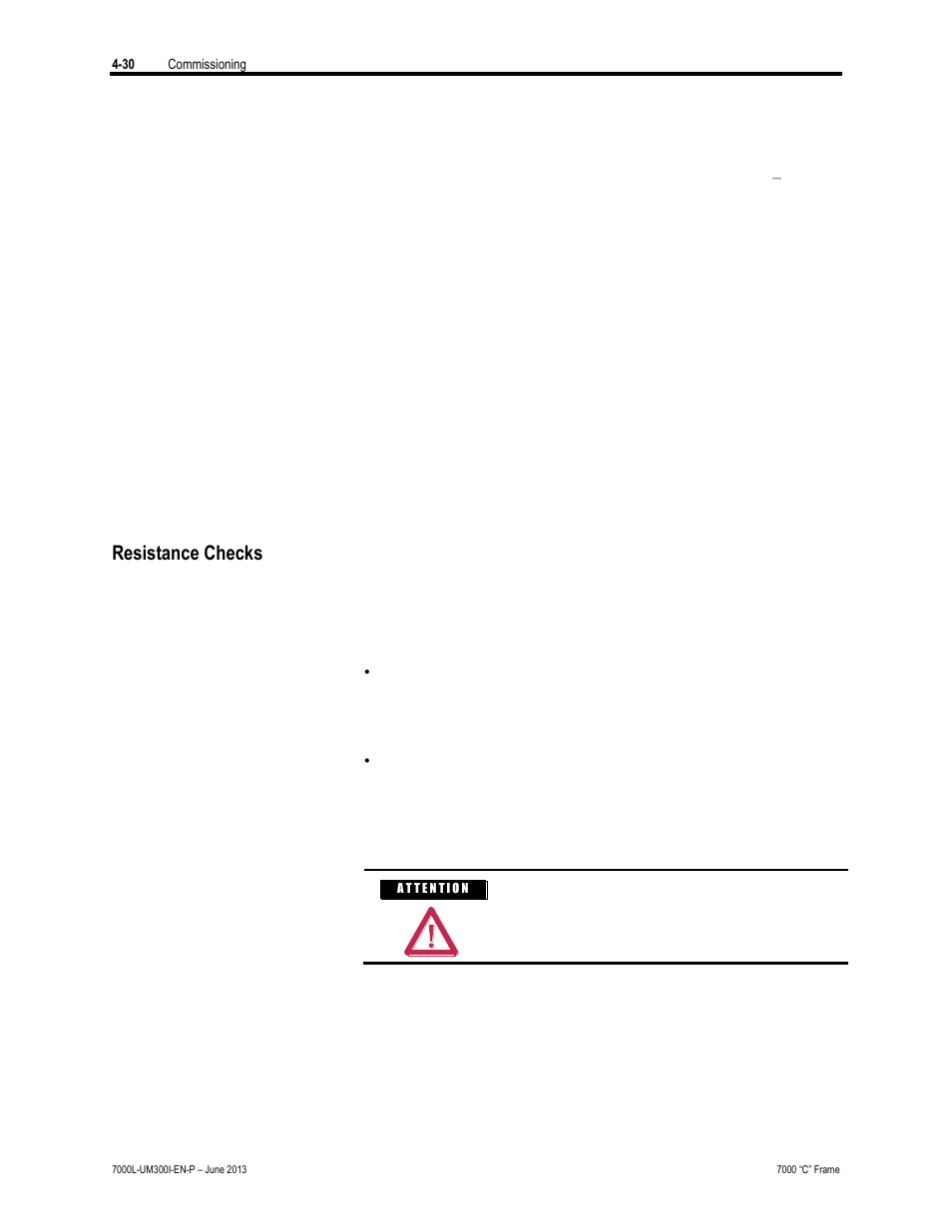 Resistance checks | Rockwell Automation 7000L PowerFlex Medium Voltage AC Drive (C Frame) - Classic Control User Manual | Page 235 / 563