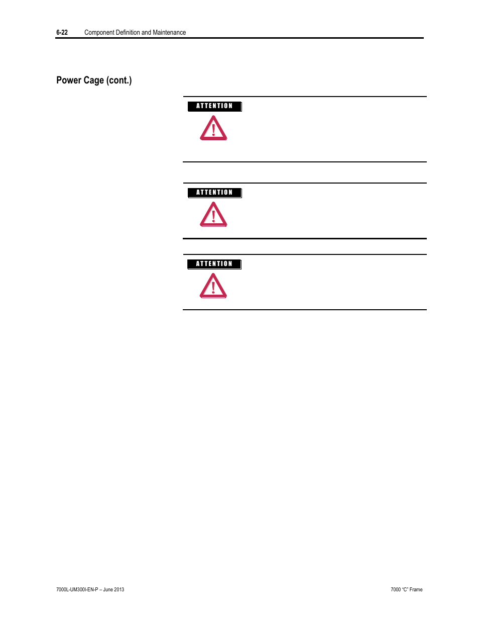 Power cage (cont.) | Rockwell Automation 7000L PowerFlex Medium Voltage AC Drive (C Frame) - Classic Control User Manual | Page 366 / 563