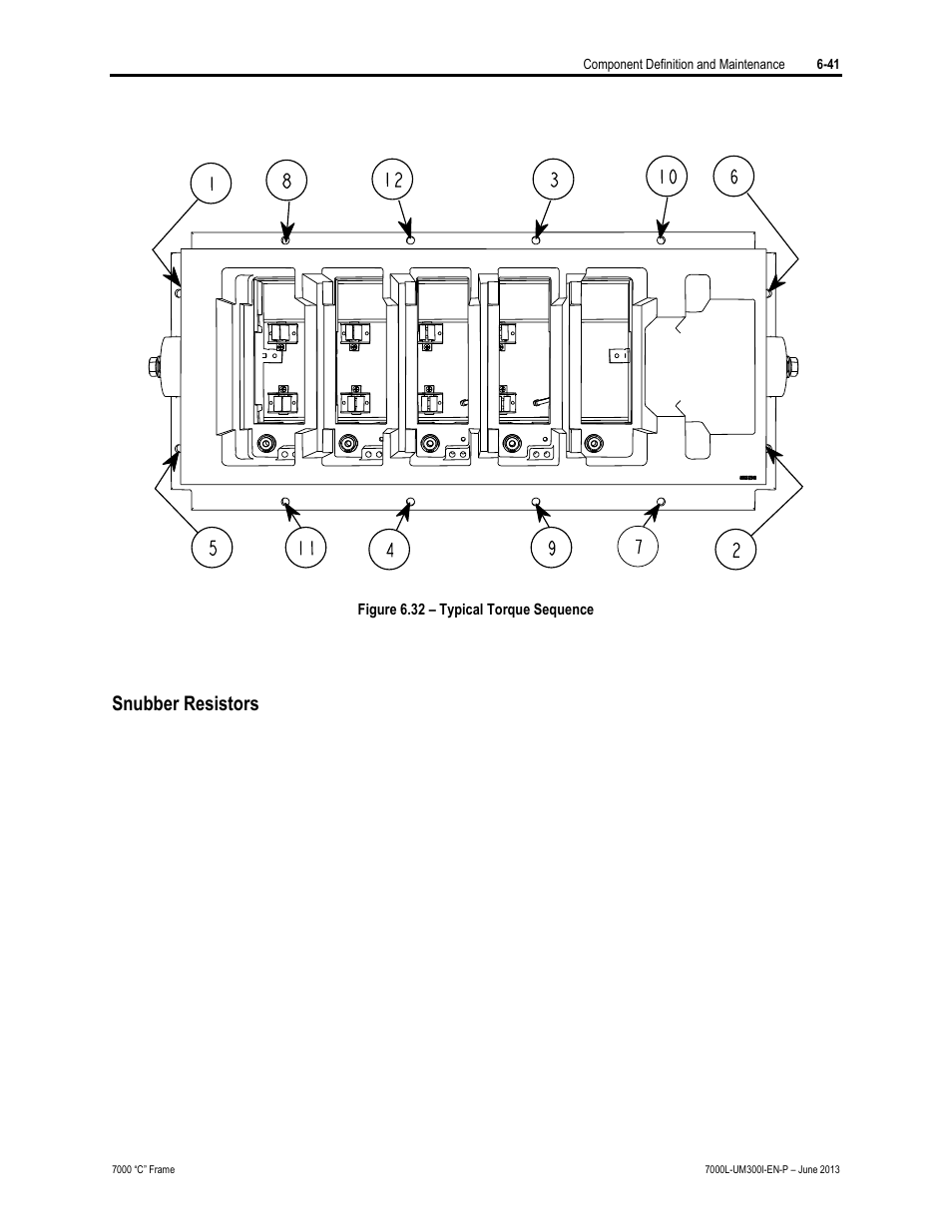 Snubber resistors | Rockwell Automation 7000L PowerFlex Medium Voltage AC Drive (C Frame) - Classic Control User Manual | Page 385 / 563