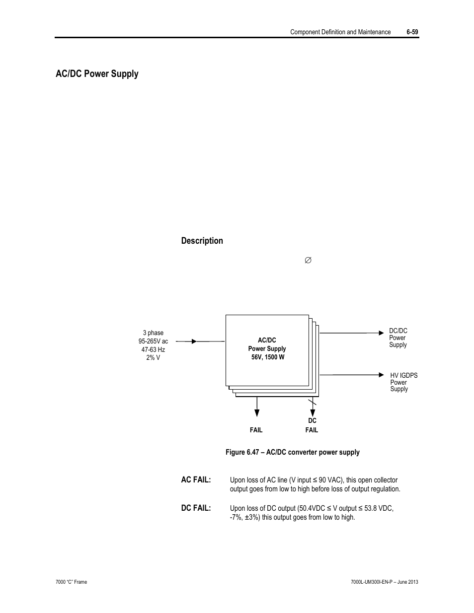 Ac/dc power supply | Rockwell Automation 7000L PowerFlex Medium Voltage AC Drive (C Frame) - Classic Control User Manual | Page 403 / 563