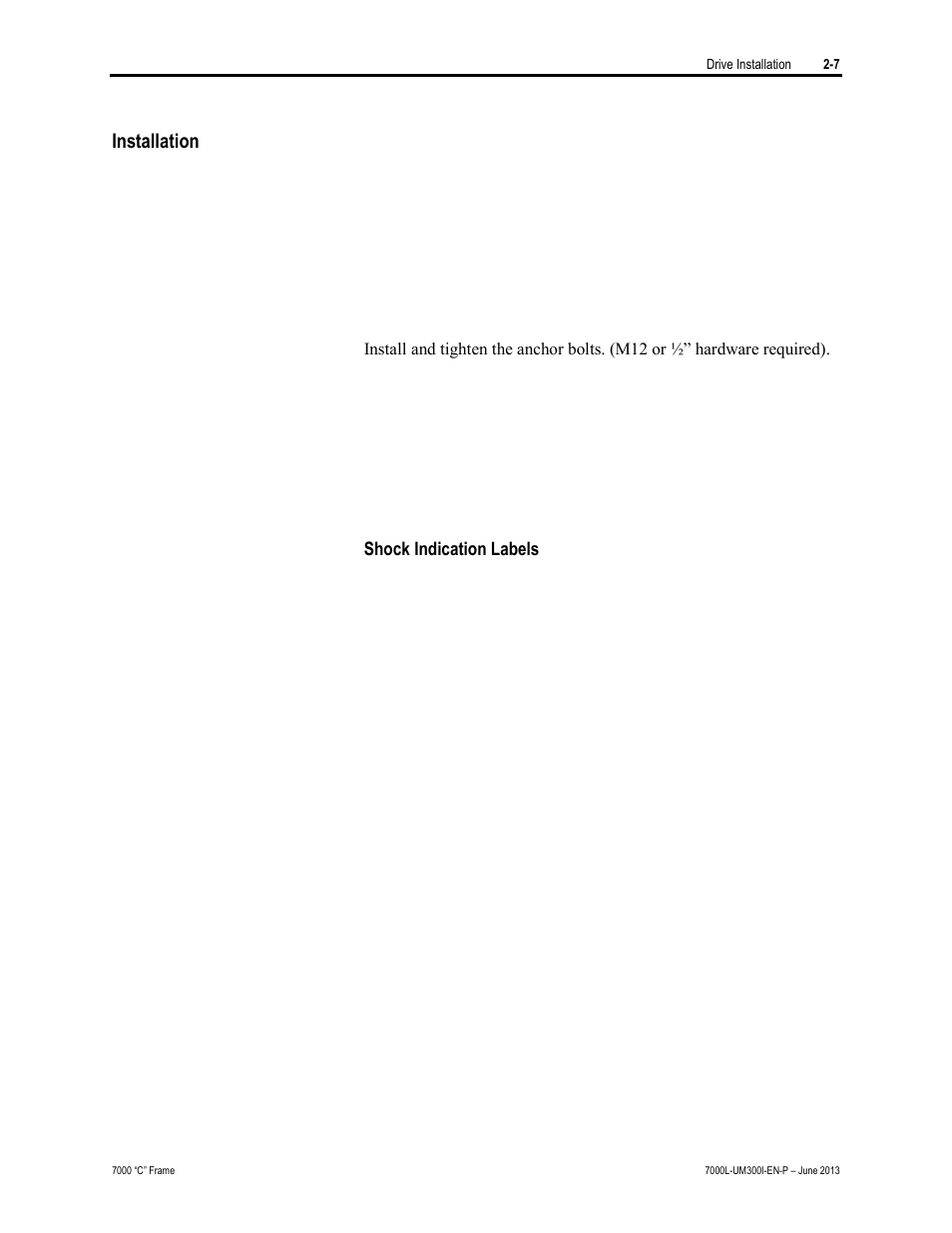 Installation | Rockwell Automation 7000L PowerFlex Medium Voltage AC Drive (C Frame) - Classic Control User Manual | Page 43 / 563