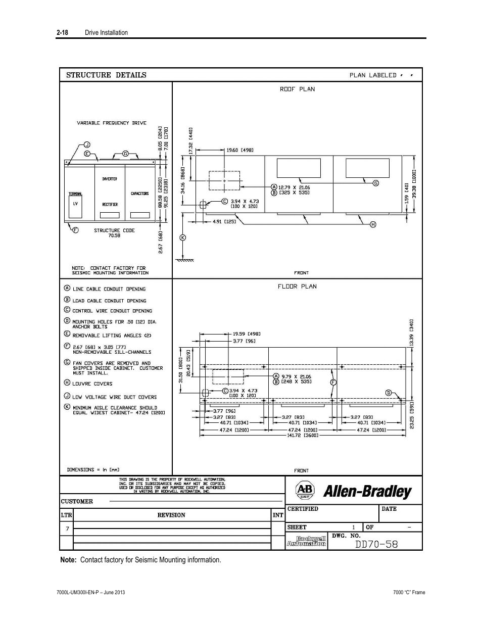 Rockwell Automation 7000L PowerFlex Medium Voltage AC Drive (C Frame) - Classic Control User Manual | Page 54 / 563