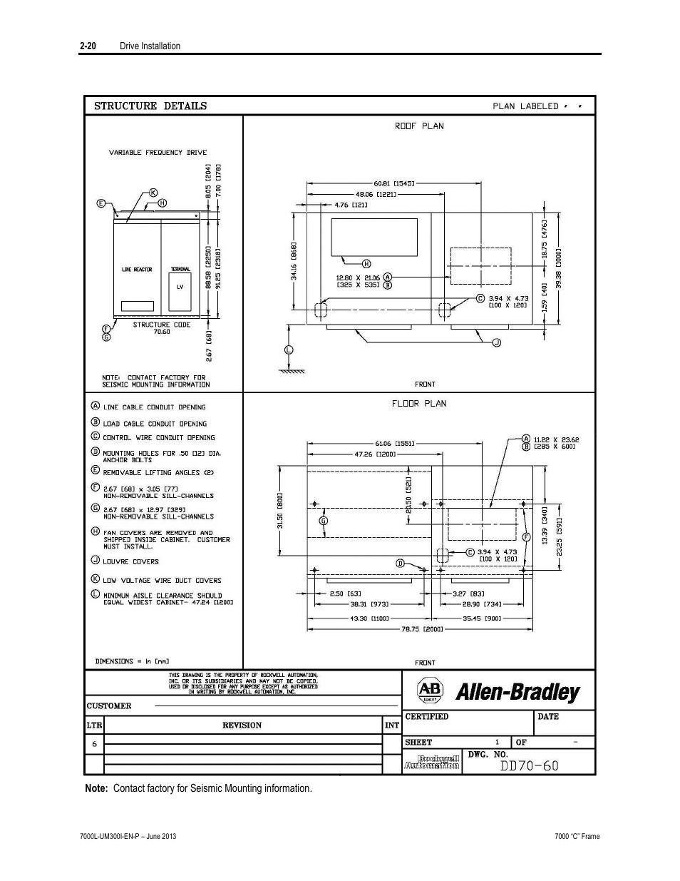 Rockwell Automation 7000L PowerFlex Medium Voltage AC Drive (C Frame) - Classic Control User Manual | Page 56 / 563