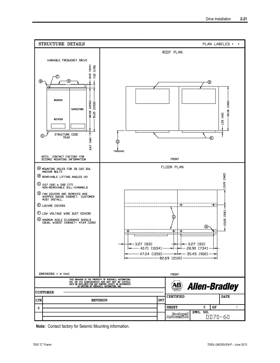 Rockwell Automation 7000L PowerFlex Medium Voltage AC Drive (C Frame) - Classic Control User Manual | Page 57 / 563