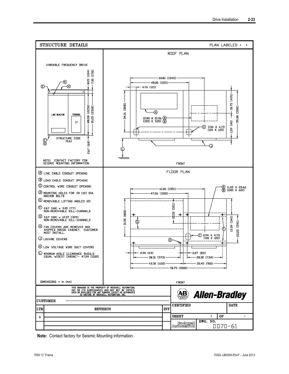 Rockwell Automation 7000L PowerFlex Medium Voltage AC Drive (C Frame) - Classic Control User Manual | Page 59 / 563