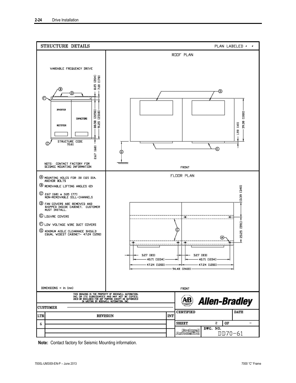 Rockwell Automation 7000L PowerFlex Medium Voltage AC Drive (C Frame) - Classic Control User Manual | Page 60 / 563