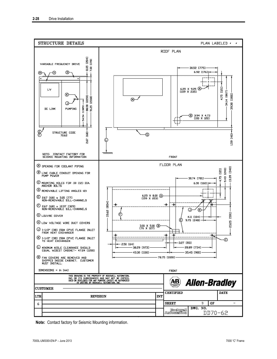 Rockwell Automation 7000L PowerFlex Medium Voltage AC Drive (C Frame) - Classic Control User Manual | Page 64 / 563