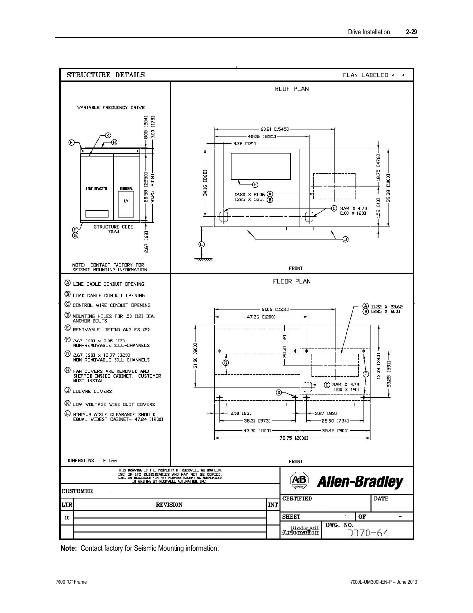 Rockwell Automation 7000L PowerFlex Medium Voltage AC Drive (C Frame) - Classic Control User Manual | Page 65 / 563