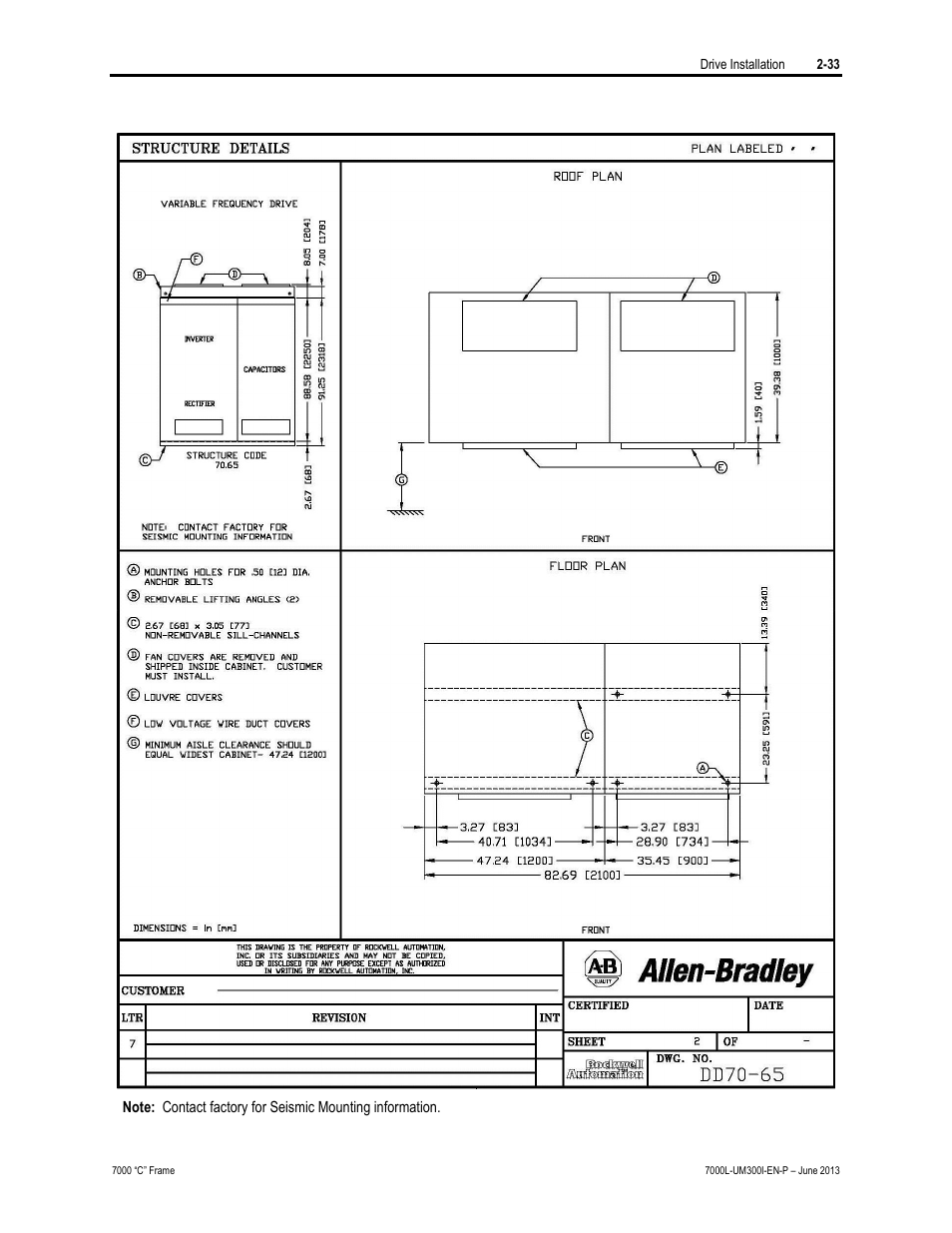 Rockwell Automation 7000L PowerFlex Medium Voltage AC Drive (C Frame) - Classic Control User Manual | Page 69 / 563