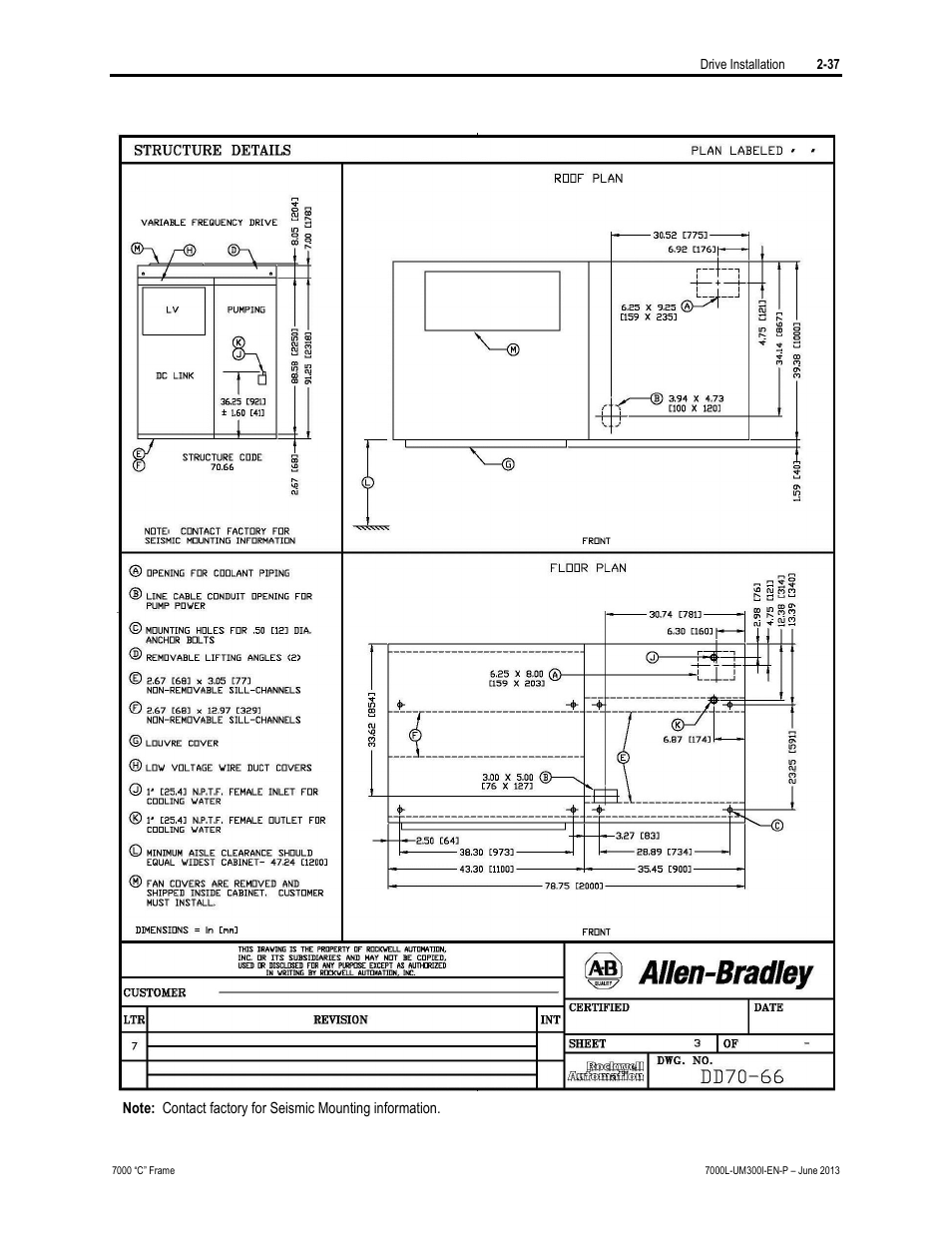 Rockwell Automation 7000L PowerFlex Medium Voltage AC Drive (C Frame) - Classic Control User Manual | Page 73 / 563