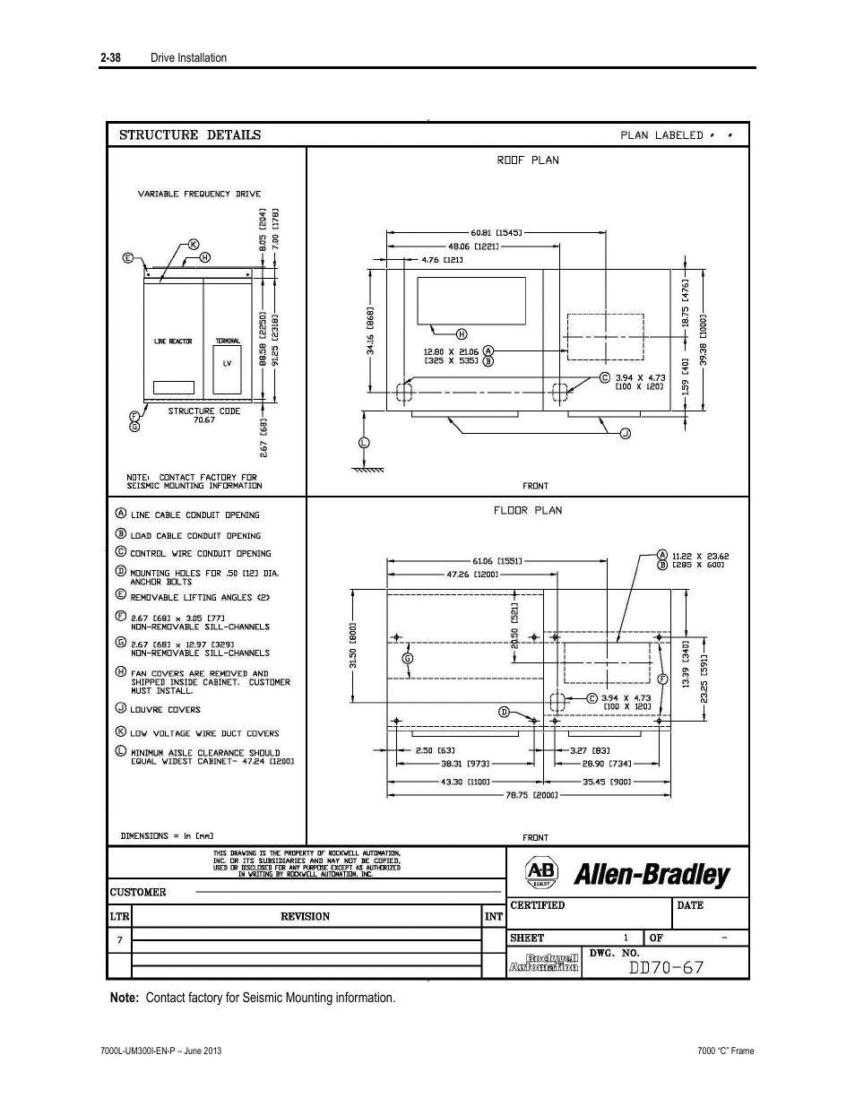 Rockwell Automation 7000L PowerFlex Medium Voltage AC Drive (C Frame) - Classic Control User Manual | Page 74 / 563