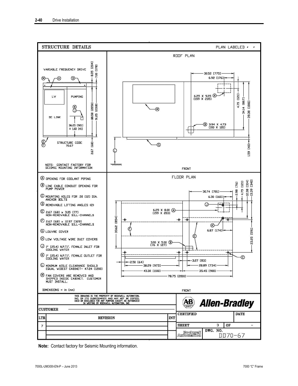 Rockwell Automation 7000L PowerFlex Medium Voltage AC Drive (C Frame) - Classic Control User Manual | Page 76 / 563