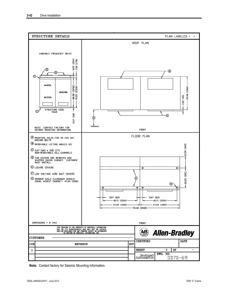 Rockwell Automation 7000L PowerFlex Medium Voltage AC Drive (C Frame) - Classic Control User Manual | Page 78 / 563