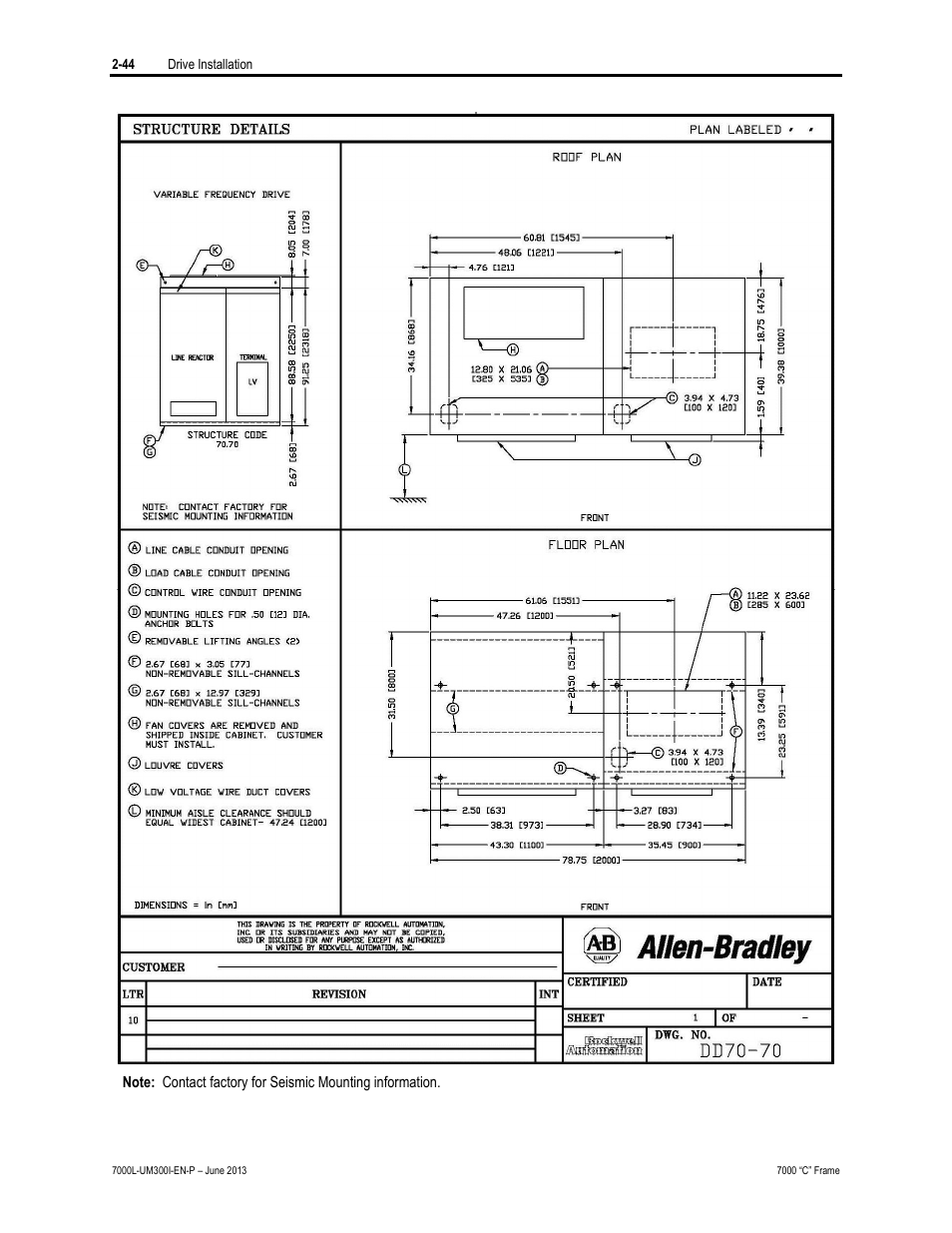 Rockwell Automation 7000L PowerFlex Medium Voltage AC Drive (C Frame) - Classic Control User Manual | Page 80 / 563