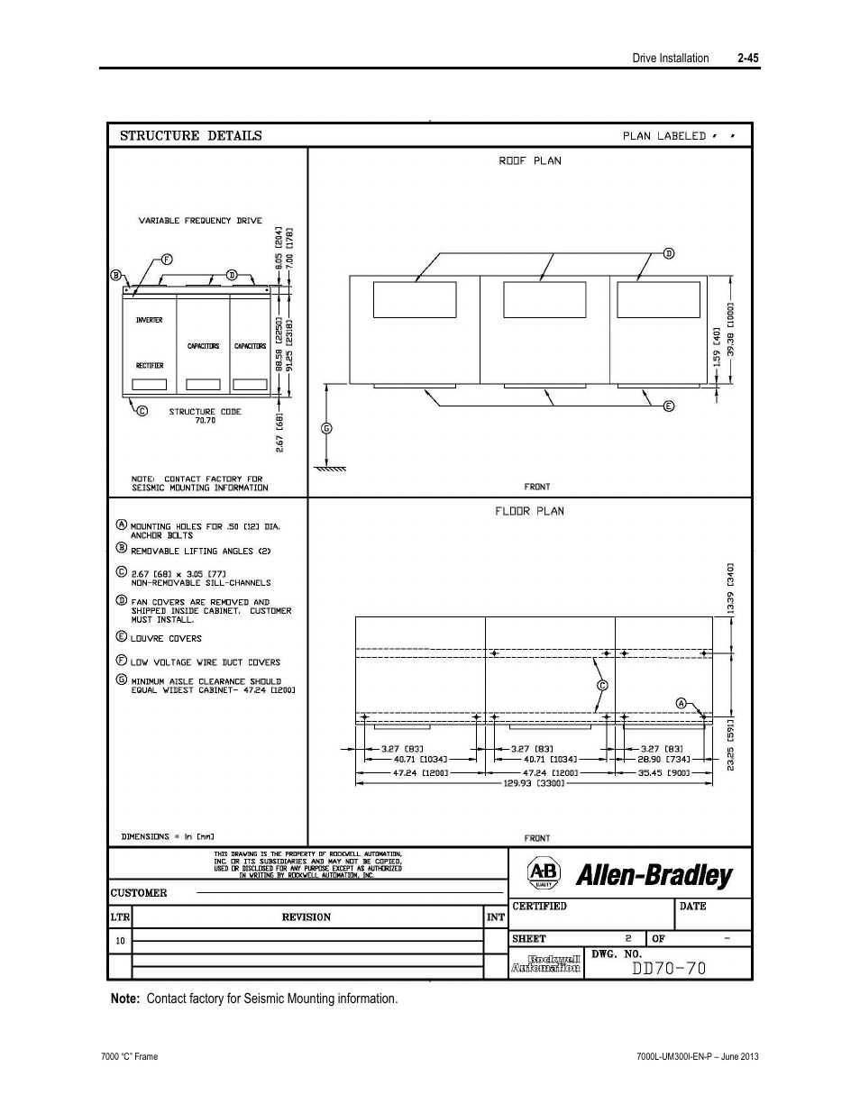 Rockwell Automation 7000L PowerFlex Medium Voltage AC Drive (C Frame) - Classic Control User Manual | Page 81 / 563