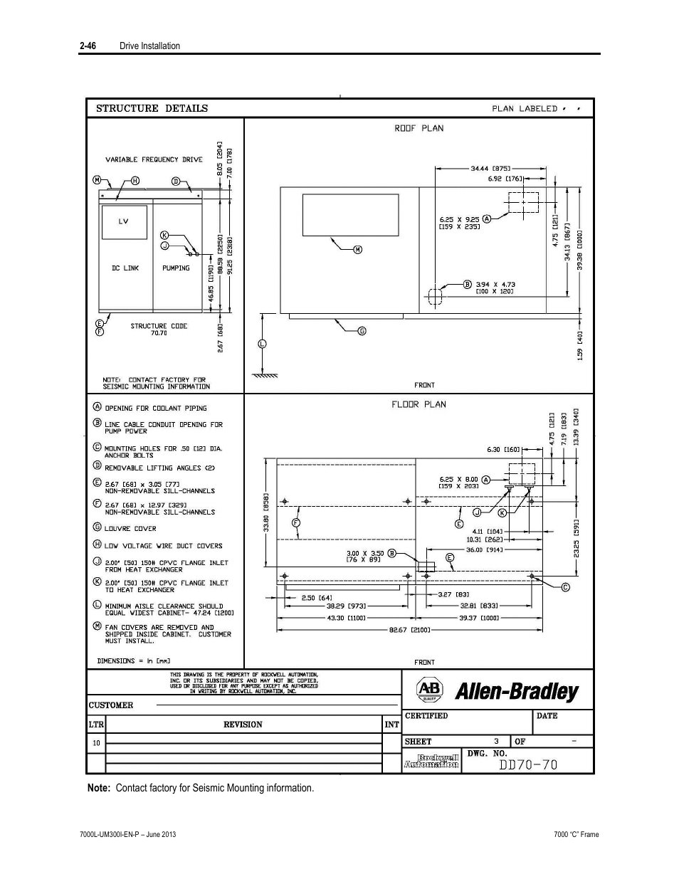Rockwell Automation 7000L PowerFlex Medium Voltage AC Drive (C Frame) - Classic Control User Manual | Page 82 / 563