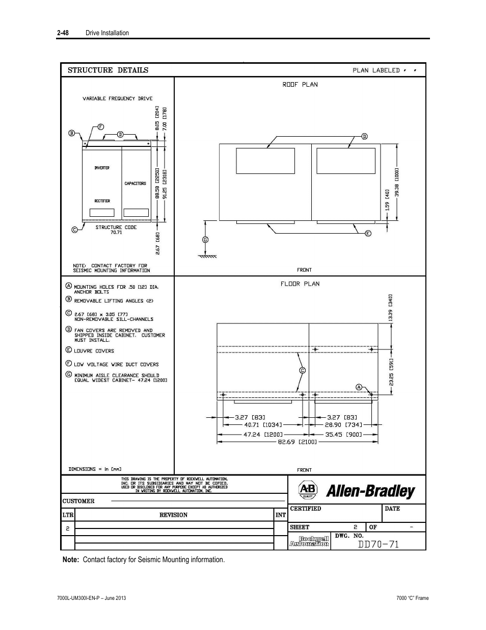 Rockwell Automation 7000L PowerFlex Medium Voltage AC Drive (C Frame) - Classic Control User Manual | Page 84 / 563