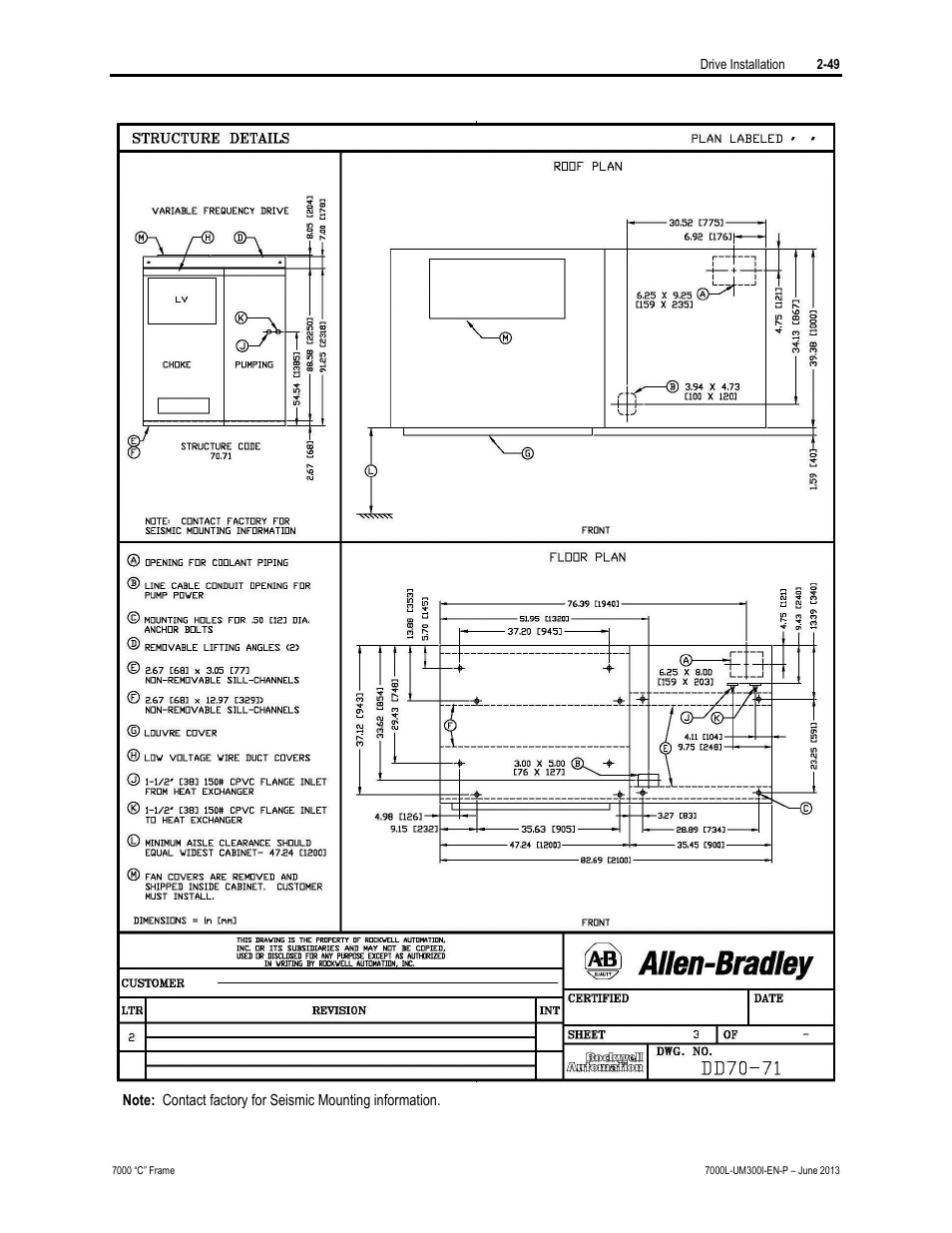 Rockwell Automation 7000L PowerFlex Medium Voltage AC Drive (C Frame) - Classic Control User Manual | Page 85 / 563