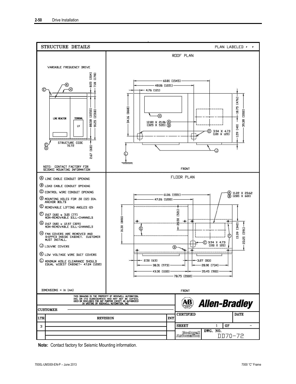 Rockwell Automation 7000L PowerFlex Medium Voltage AC Drive (C Frame) - Classic Control User Manual | Page 86 / 563
