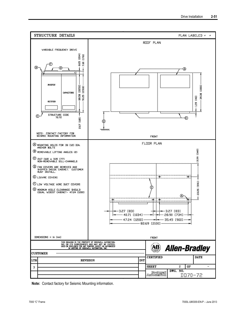 Rockwell Automation 7000L PowerFlex Medium Voltage AC Drive (C Frame) - Classic Control User Manual | Page 87 / 563