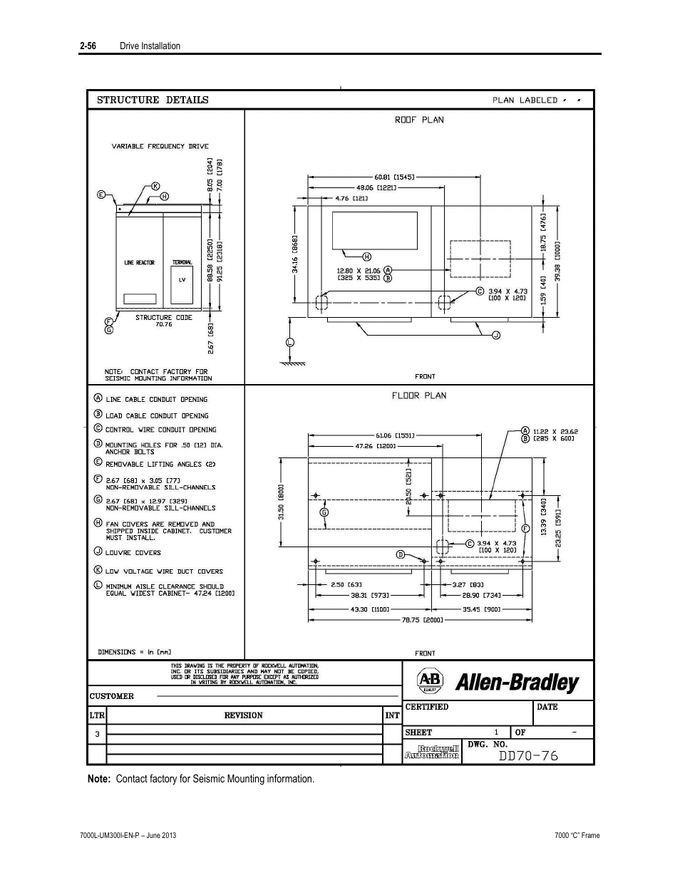 Rockwell Automation 7000L PowerFlex Medium Voltage AC Drive (C Frame) - Classic Control User Manual | Page 92 / 563
