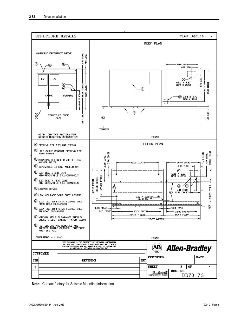 Rockwell Automation 7000L PowerFlex Medium Voltage AC Drive (C Frame) - Classic Control User Manual | Page 94 / 563