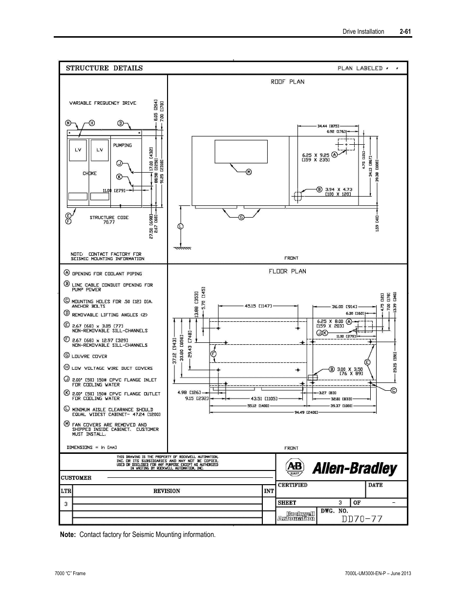 Rockwell Automation 7000L PowerFlex Medium Voltage AC Drive (C Frame) - Classic Control User Manual | Page 97 / 563