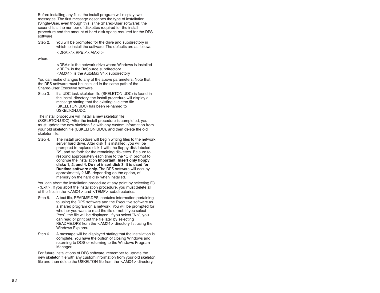 Rockwell Automation AutoMax Prog Exec V4.2 and Dist. Power System Drive Software Install User Manual | Page 22 / 28
