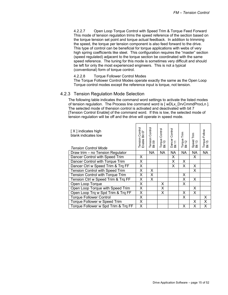 3 tension regulation mode selection | Rockwell Automation 9329 Drive Application Software Tension Control Gen. Units User Manual | Page 15 / 52