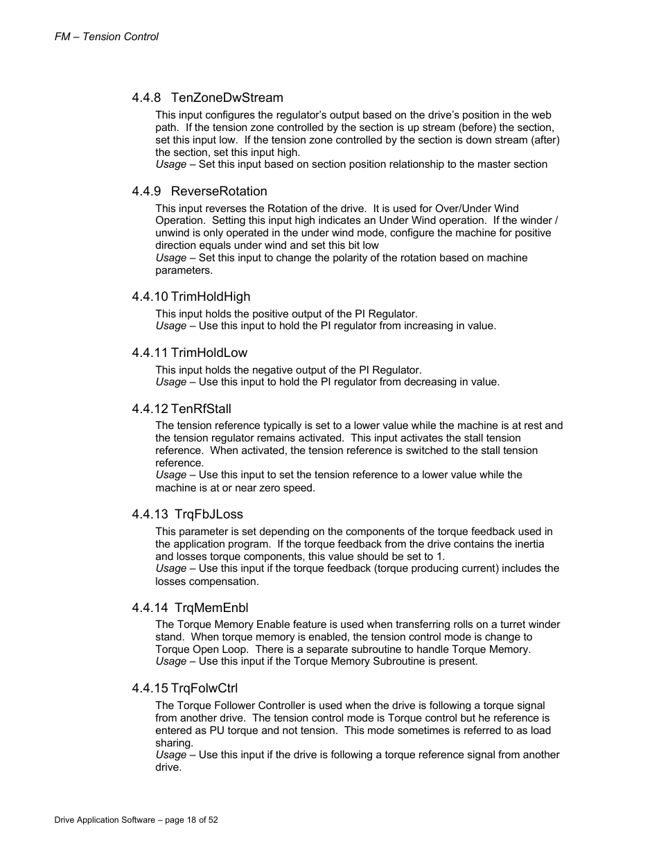 Rockwell Automation 9329 Drive Application Software Tension Control Gen. Units User Manual | Page 18 / 52