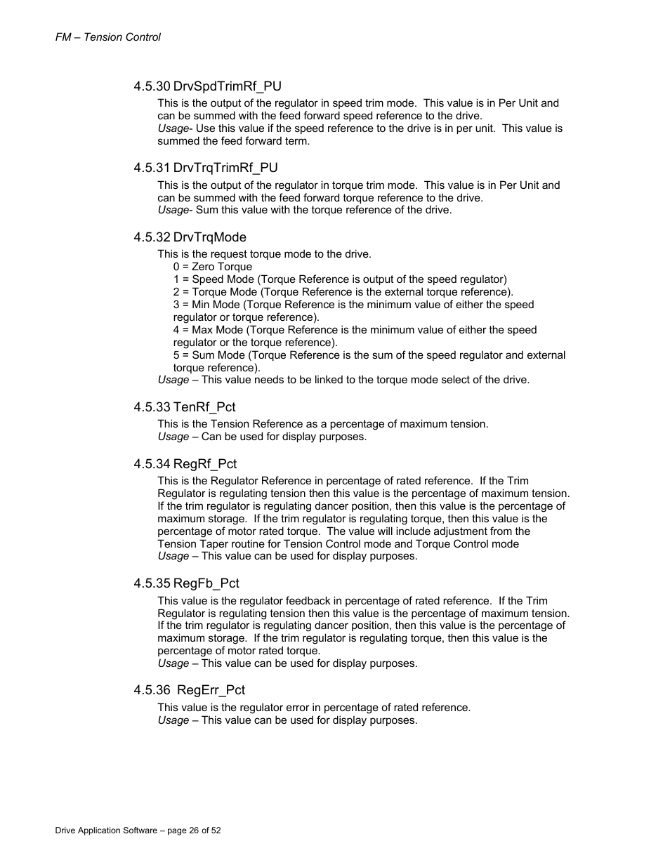Rockwell Automation 9329 Drive Application Software Tension Control Gen. Units User Manual | Page 26 / 52