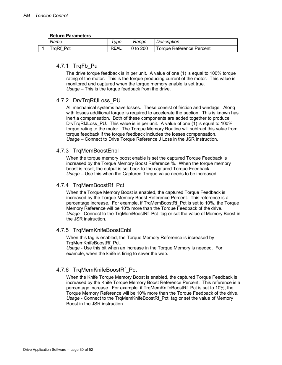 Rockwell Automation 9329 Drive Application Software Tension Control Gen. Units User Manual | Page 30 / 52