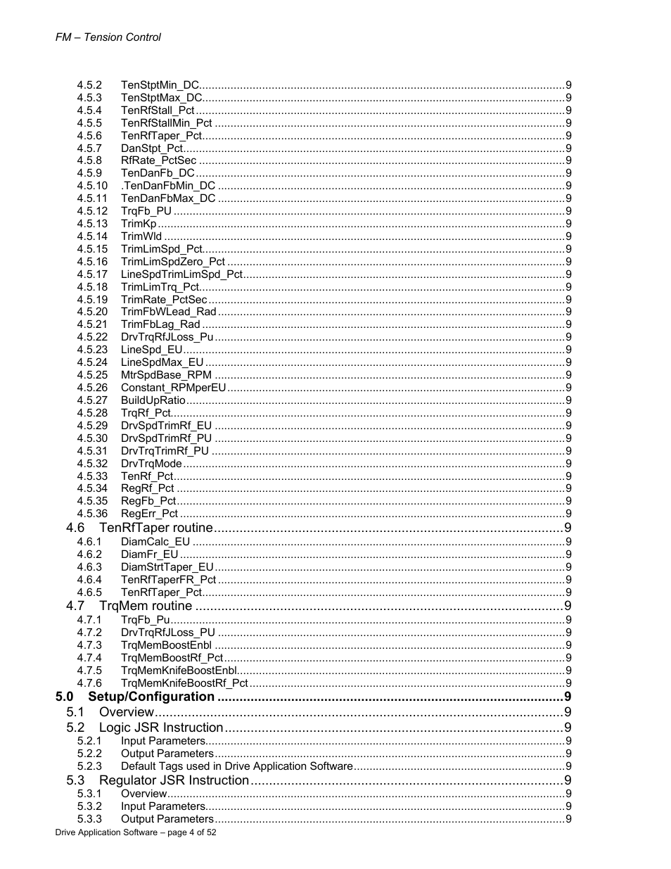 Rockwell Automation 9329 Drive Application Software Tension Control Gen. Units User Manual | Page 4 / 52