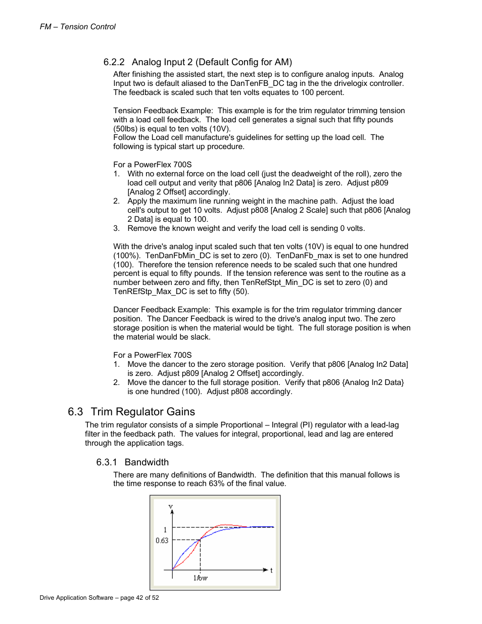 3 trim regulator gains | Rockwell Automation 9329 Drive Application Software Tension Control Gen. Units User Manual | Page 42 / 52