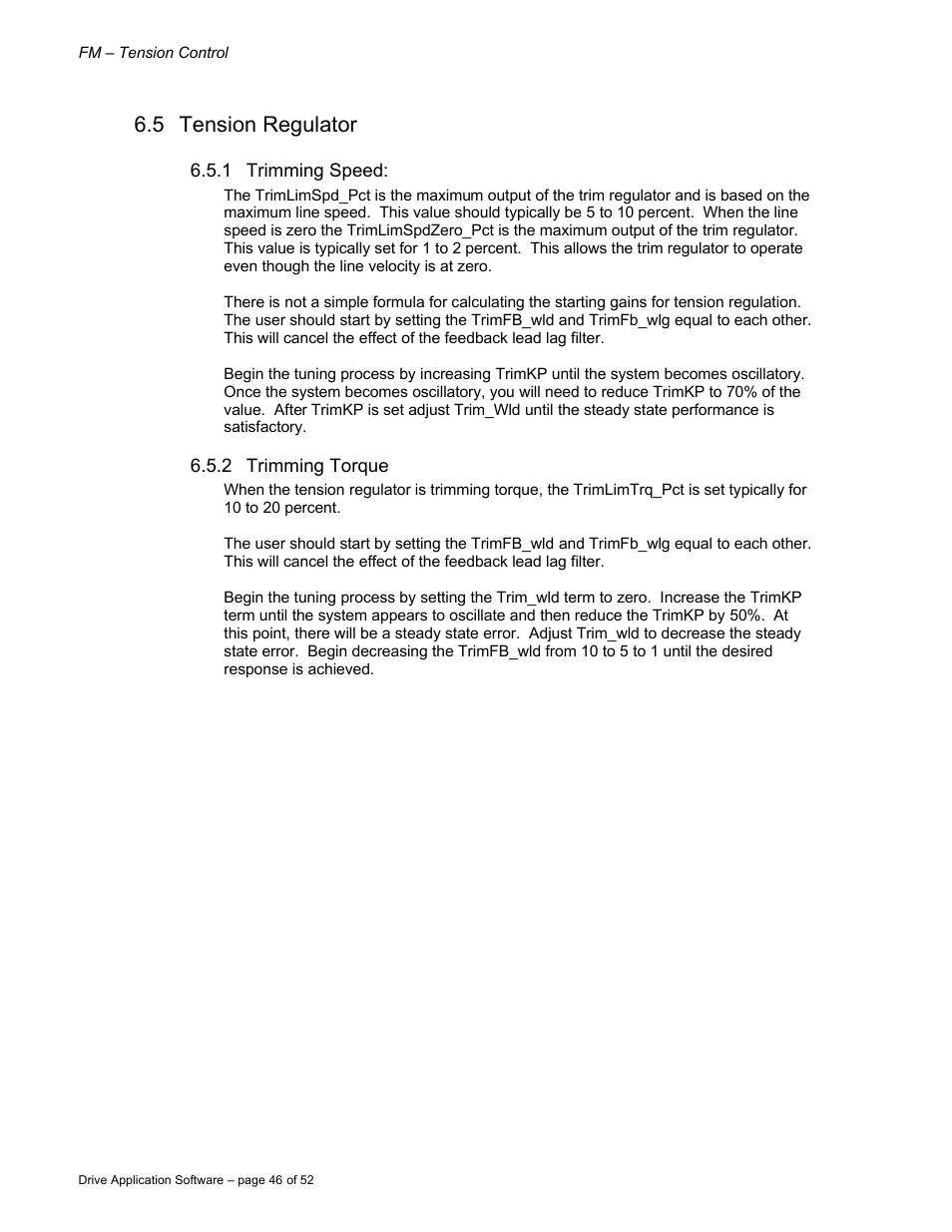 5 tension regulator | Rockwell Automation 9329 Drive Application Software Tension Control Gen. Units User Manual | Page 46 / 52