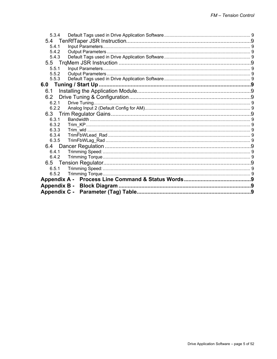 Rockwell Automation 9329 Drive Application Software Tension Control Gen. Units User Manual | Page 5 / 52