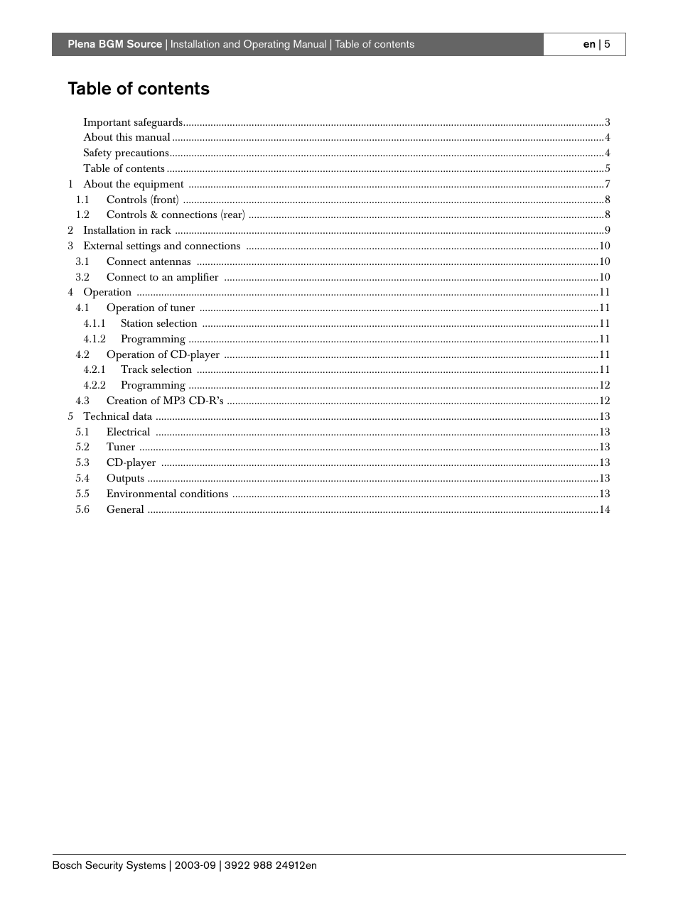Bosch LBB 1961 User Manual | Page 5 / 16