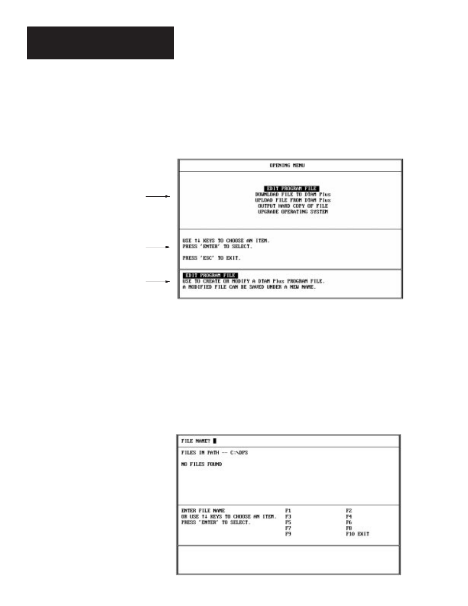 Creating a new application file, Starting dtam plus creating a new application file | Rockwell Automation 2707-NP DTAM PLUS GETTING STARTED USER MANUAL User Manual | Page 18 / 75