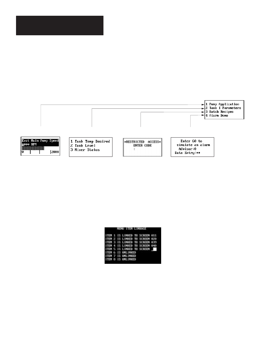 Linking application screens | Rockwell Automation 2707-NP DTAM PLUS GETTING STARTED USER MANUAL User Manual | Page 50 / 75