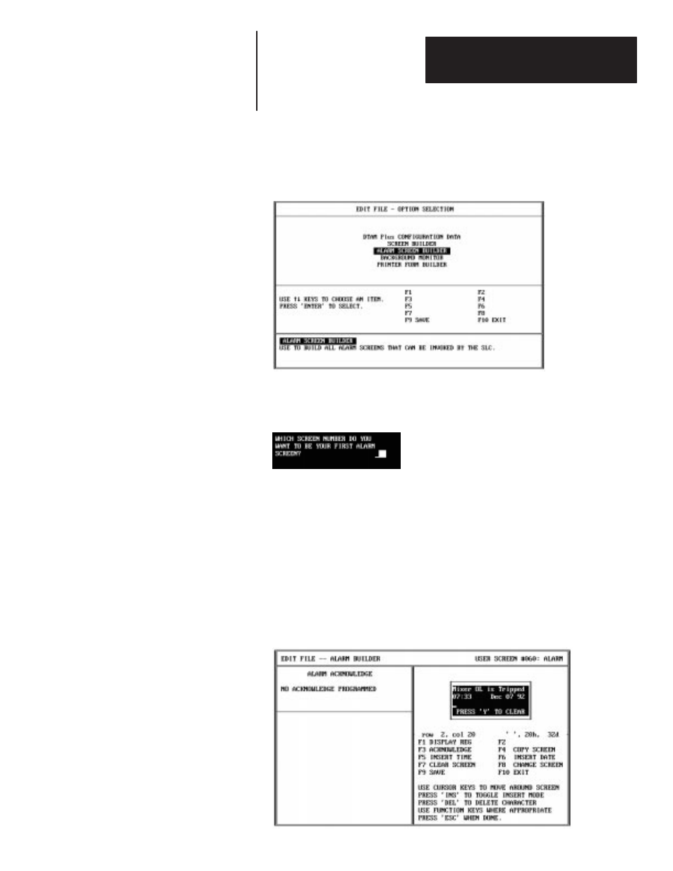 Creating alarm screen | Rockwell Automation 2707-NP DTAM PLUS GETTING STARTED USER MANUAL User Manual | Page 57 / 75