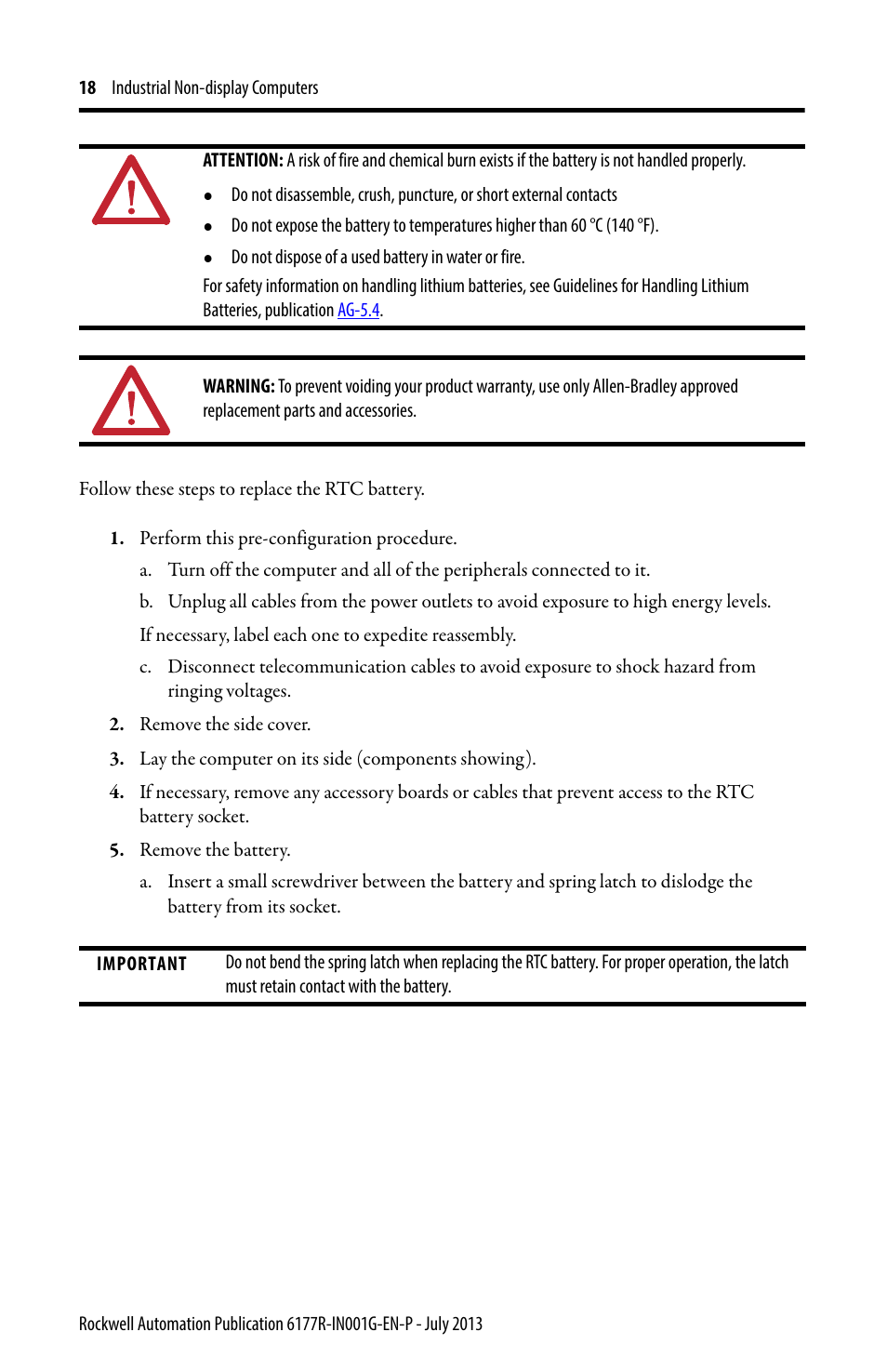 Rockwell Automation 6177R-Mxxx Industrial Non-display Computers User Manual | Page 18 / 24