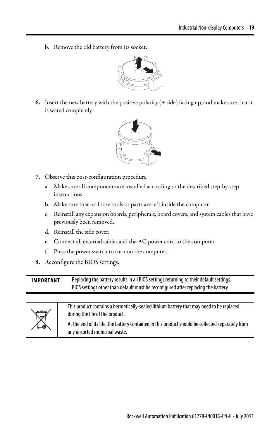 Rockwell Automation 6177R-Mxxx Industrial Non-display Computers User Manual | Page 19 / 24