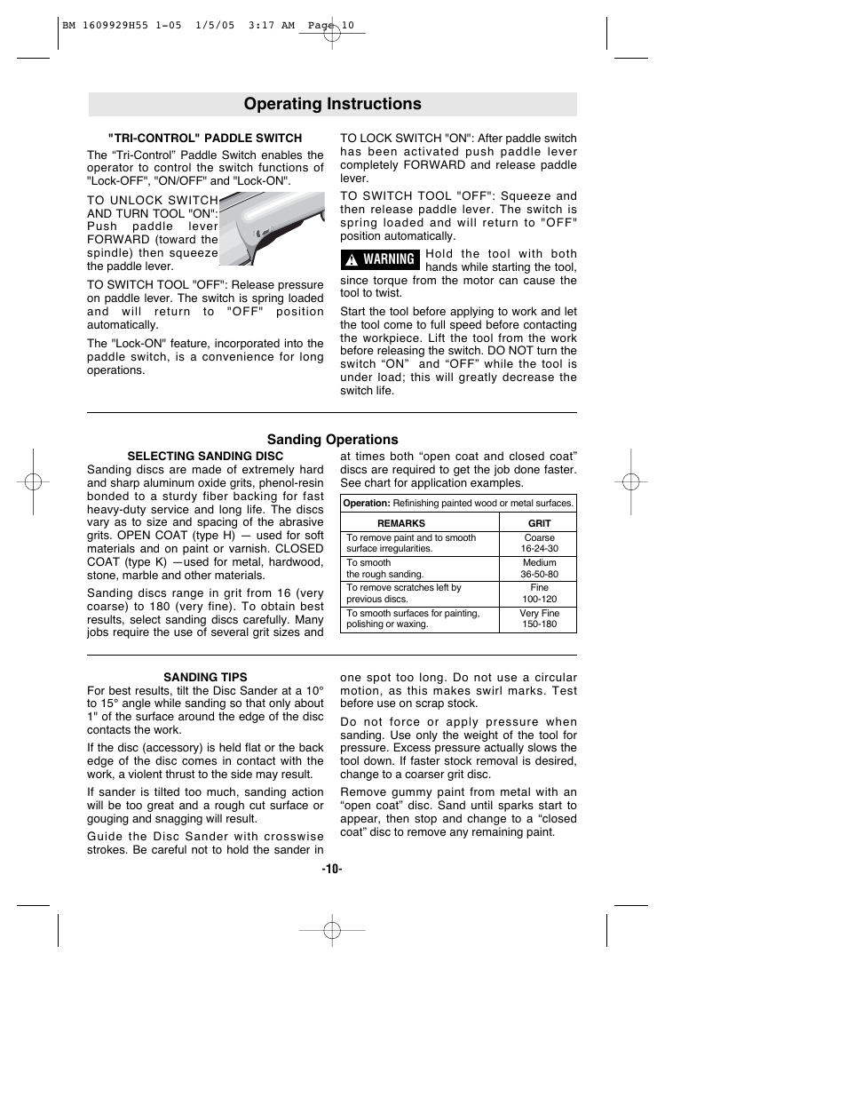 Operating instructions | Bosch classixx 1853-5 User Manual | Page 10 / 36